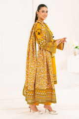 3 Piece Printed Khaddar Suit with Dupatta WNS-52021