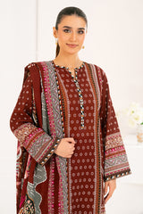3 Piece Printed Khaddar Suit with Dupatta WNS-52022