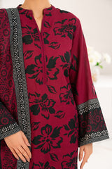 3 Piece Printed Khaddar Suit with Dupatta WNS-52024