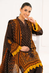 3 Piece Printed Khaddar Suit with Dupatta WNS-52025