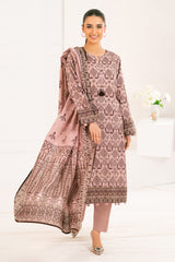 3 Piece Printed Khaddar Suit with Dupatta WNS-52026