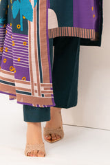 3 Piece Printed Khaddar Suit with Dupatta WNS-52029