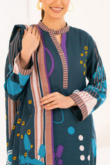 3 Piece Printed Khaddar Suit with Dupatta WNS-52029