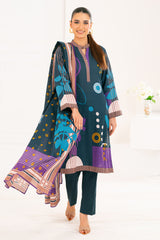 3 Piece Printed Khaddar Suit with Dupatta WNS-52029