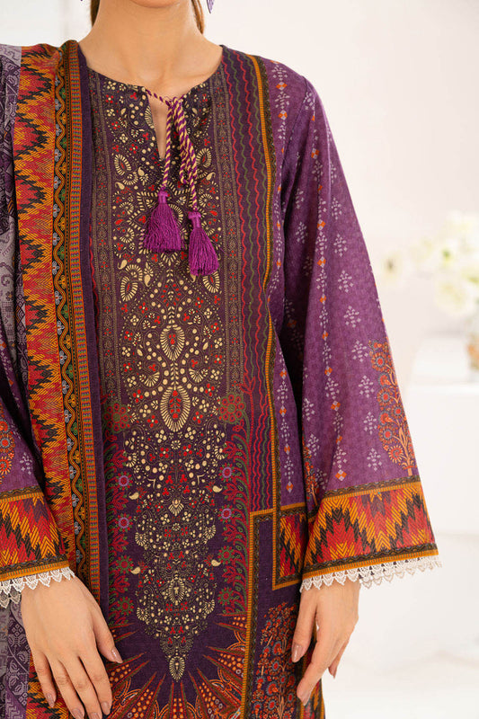 3 Piece Printed Khaddar Suit with Dupatta WNS-52034