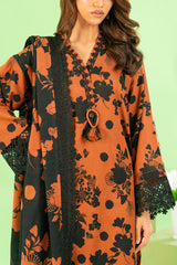 3 Piece Printed Khaddar Suit with Dupatta WNS-52035