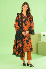 3 Piece Printed Khaddar Suit with Dupatta WNS-52035