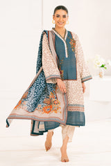 3 Piece Printed Khaddar Suit with Dupatta WNS-52036