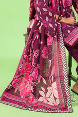 3 Piece Printed Khaddar Suit with Dupatta WNS-52037