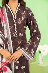 3 Piece Printed Khaddar Suit with Dupatta WNS-52038