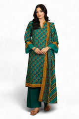 3 Piece Printed Khaddar Suit with Dupatta WNS-52060