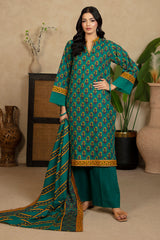 3 Piece Printed Khaddar Suit with Dupatta WNS-52060