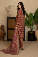 3 Piece Printed Khaddar Suit with Dupatta WNS-52063