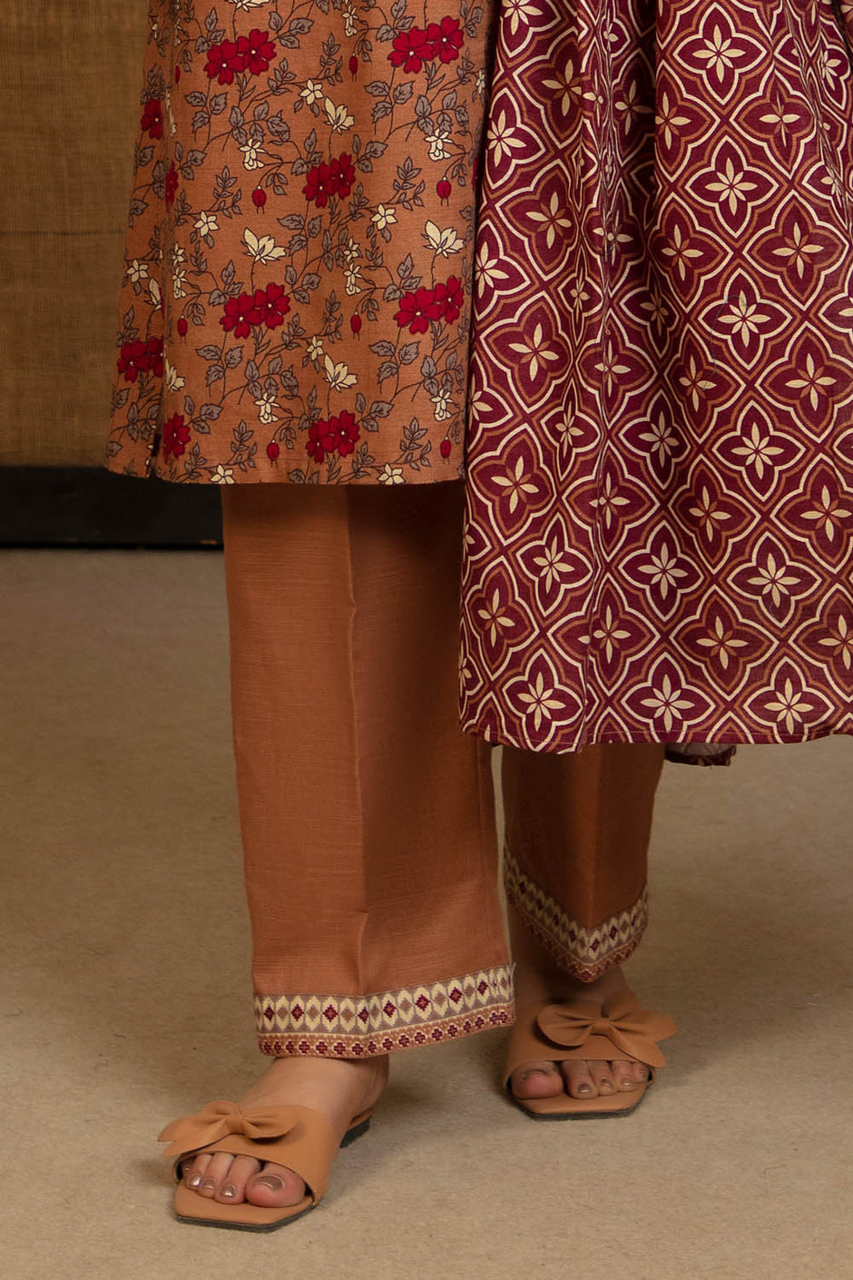 3 Piece Printed Khaddar Suit with Dupatta