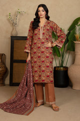 3 Piece Printed Khaddar Suit with Dupatta WNS-52063