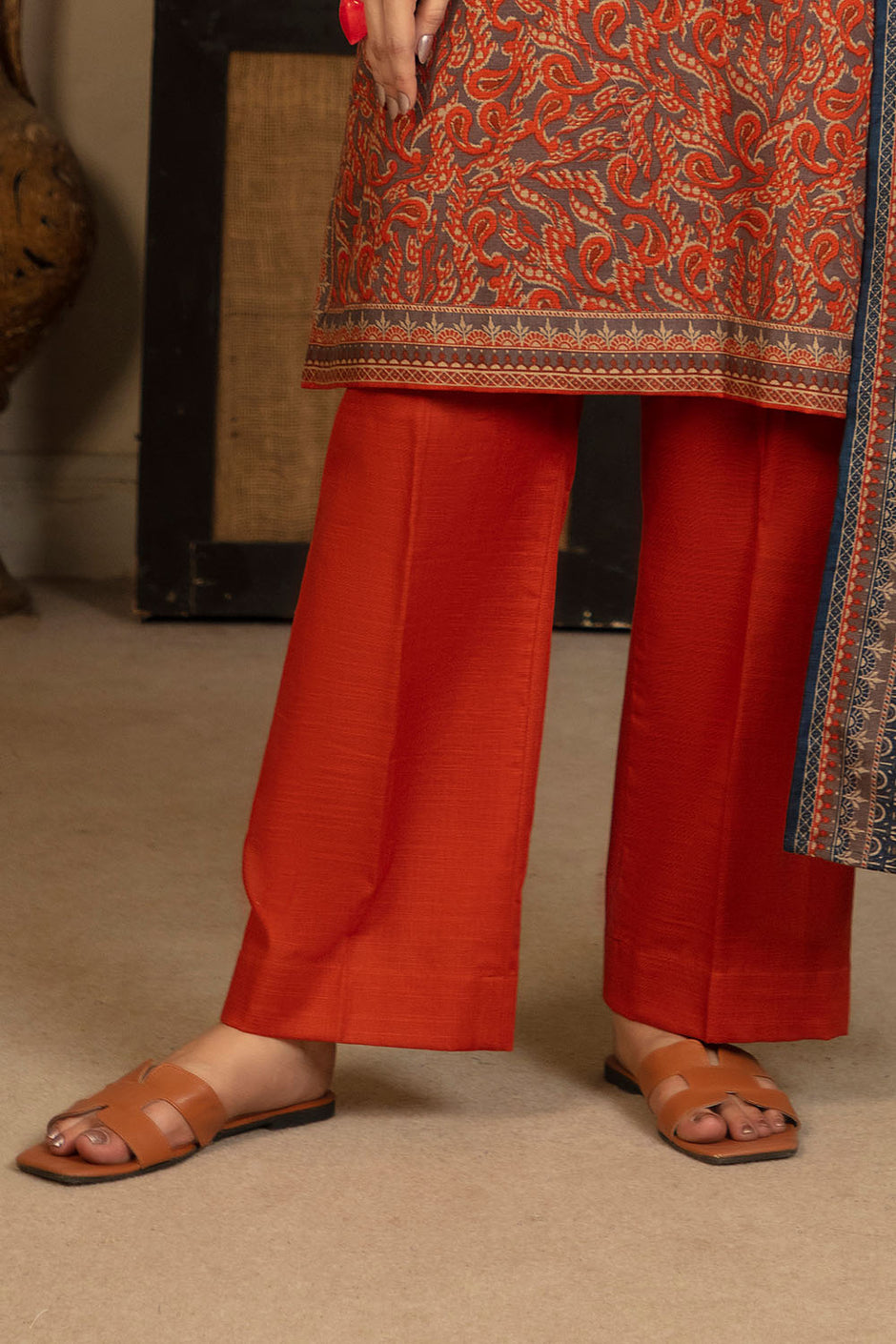 3 Piece Printed Khaddar Suit with Dupatta