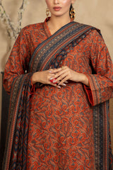 3 Piece Printed Khaddar Suit with Dupatta WNS-52064