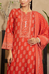 3 Piece Printed Khaddar Suit with Dupatta WNS-52065