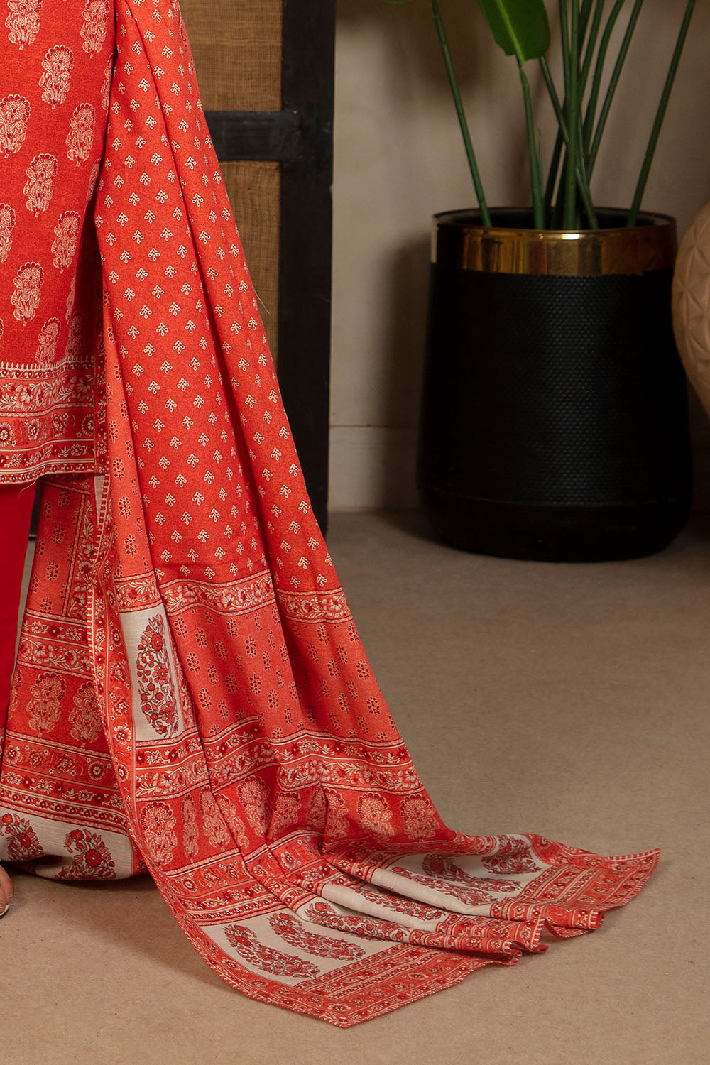 3 Piece Printed Khaddar Suit with Dupatta WNS-52065