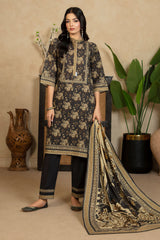 3 Piece Printed Khaddar Suit with Dupatta WNS-52066
