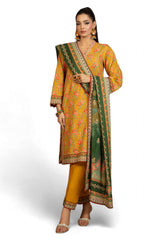 3 Piece Printed Khaddar Suit with Dupatta WNS-52068