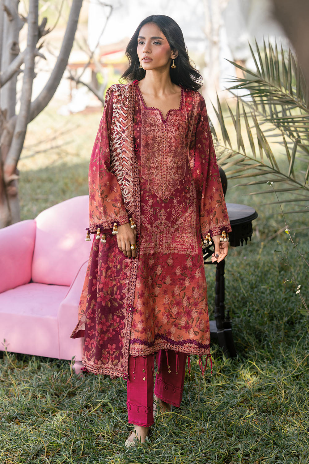 3 Piece Printed Khaddar Suit