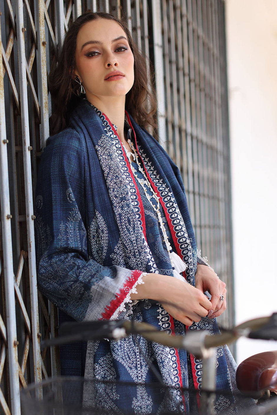3 Piece Printed Khaddar Suit with Printed Khaddar Dupatta and Printed Trouser