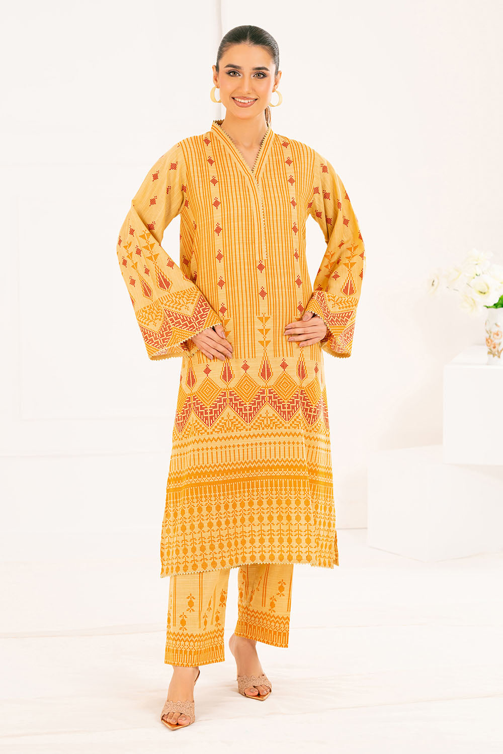 2 Piece Printed Khaddar Suit WNST-52003