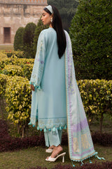 3 Piece Embroidered Lawn Suit with Lacquer Printed Denting Dupatta DN-62008