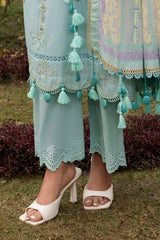 3 Piece Embroidered Lawn Suit with Lacquer Printed Denting Dupatta DN-62008