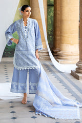 3 Piece Zari & Sequins Embroidered Lawn Suit with Printed Dupatta DN-52037