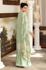 3 Piece Zari & Sequins Embroidered Lawn Suit with Gold & Lacquer Printed Dupatta DN-52038