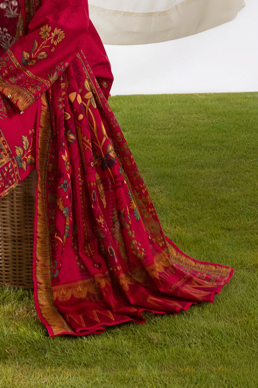 3 Piece Embroidered Printed Lawn Suit with Printed Lawn Dupatta
