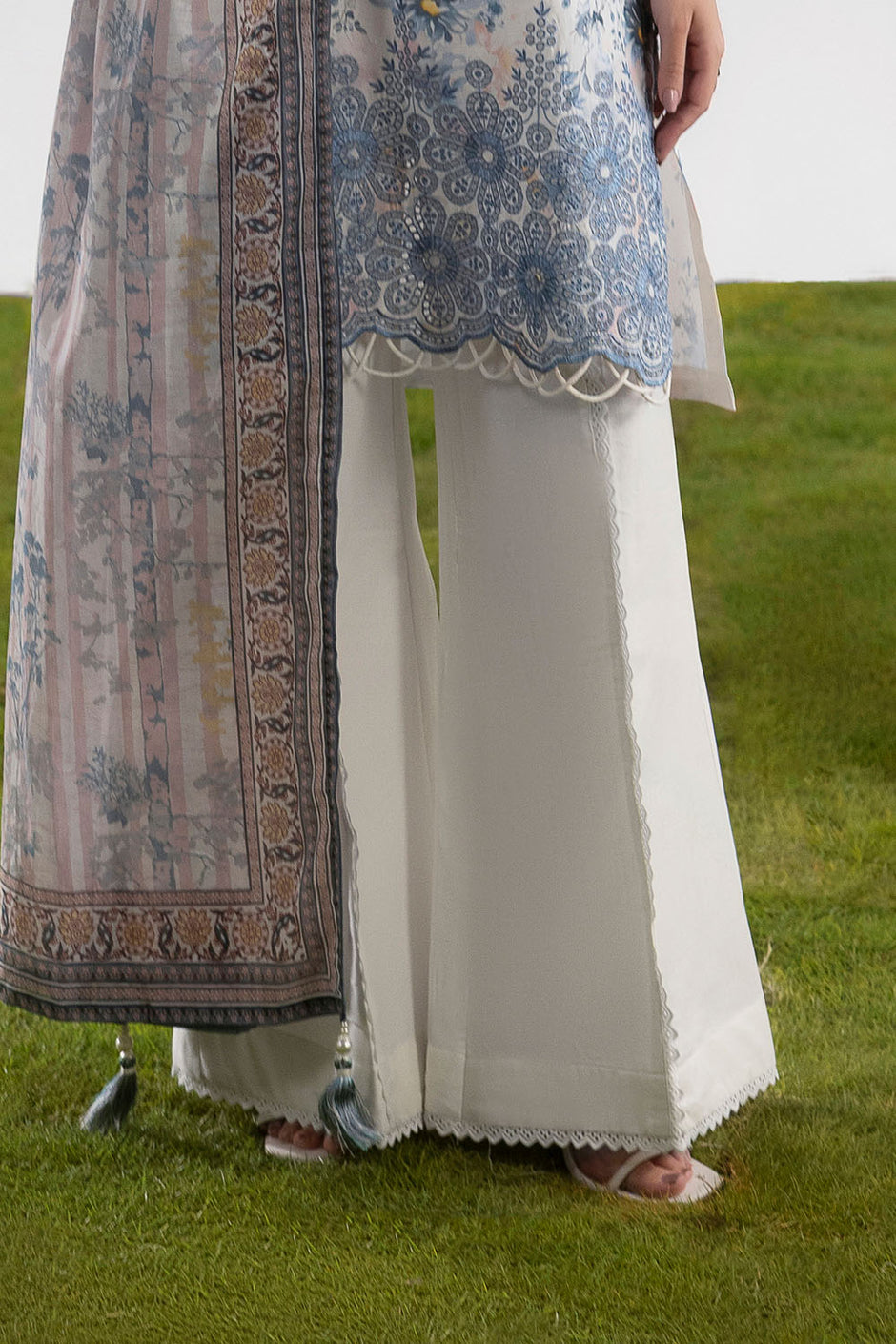 3 Piece Embroidered Printed Lawn Suit with Printed Lawn Dupatta