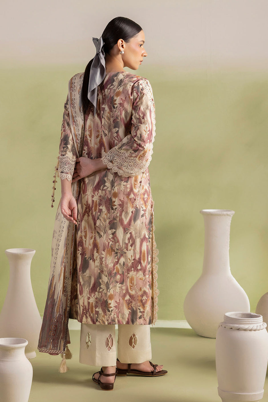 3 Piece Embroidered Printed Lawn Suit with Printed Lawn Dupatta