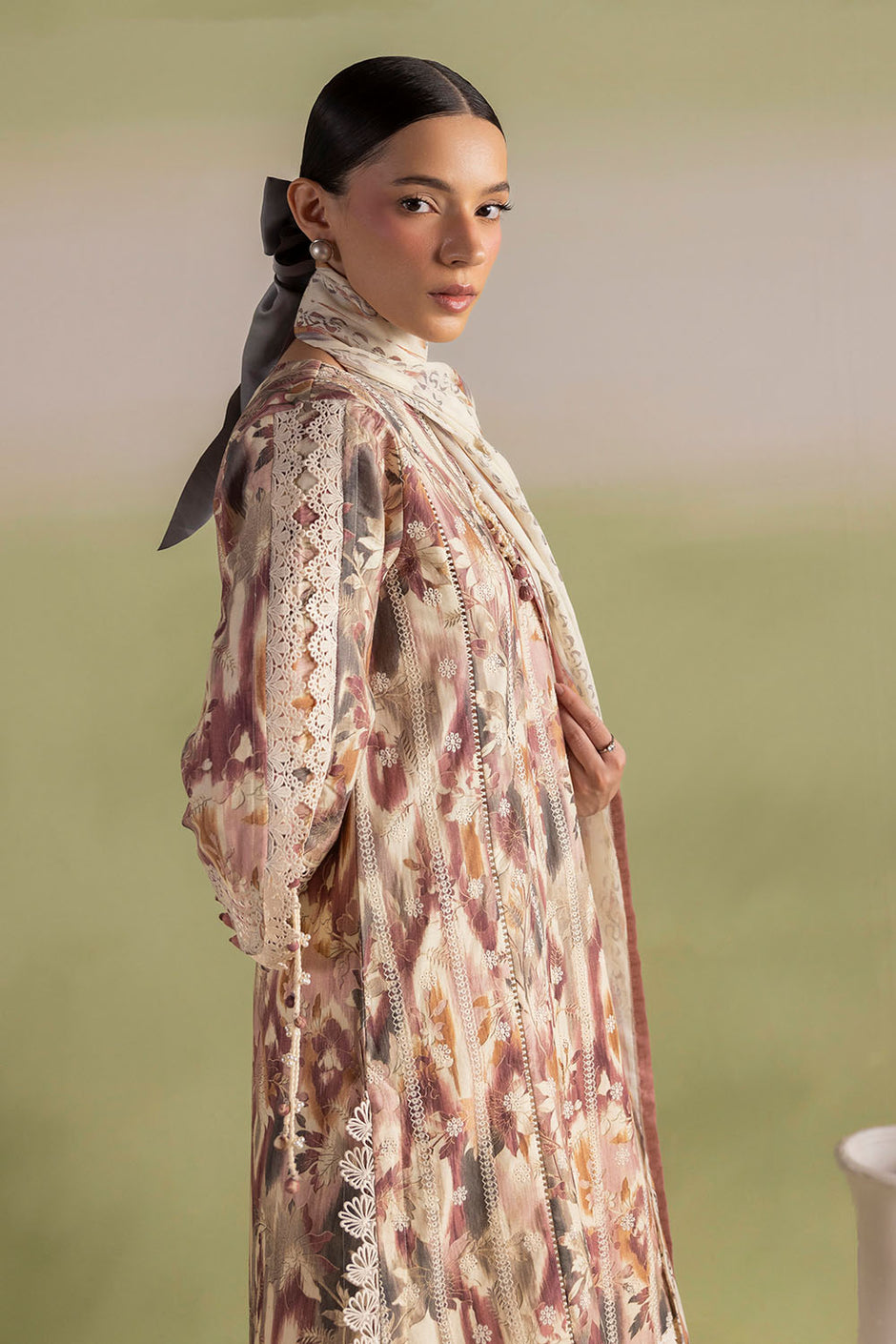 3 Piece Embroidered Printed Lawn Suit with Printed Lawn Dupatta