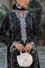 3 Piece Printed Lawn Suit with Embroidered Neckline, Borders and Lace B-52012