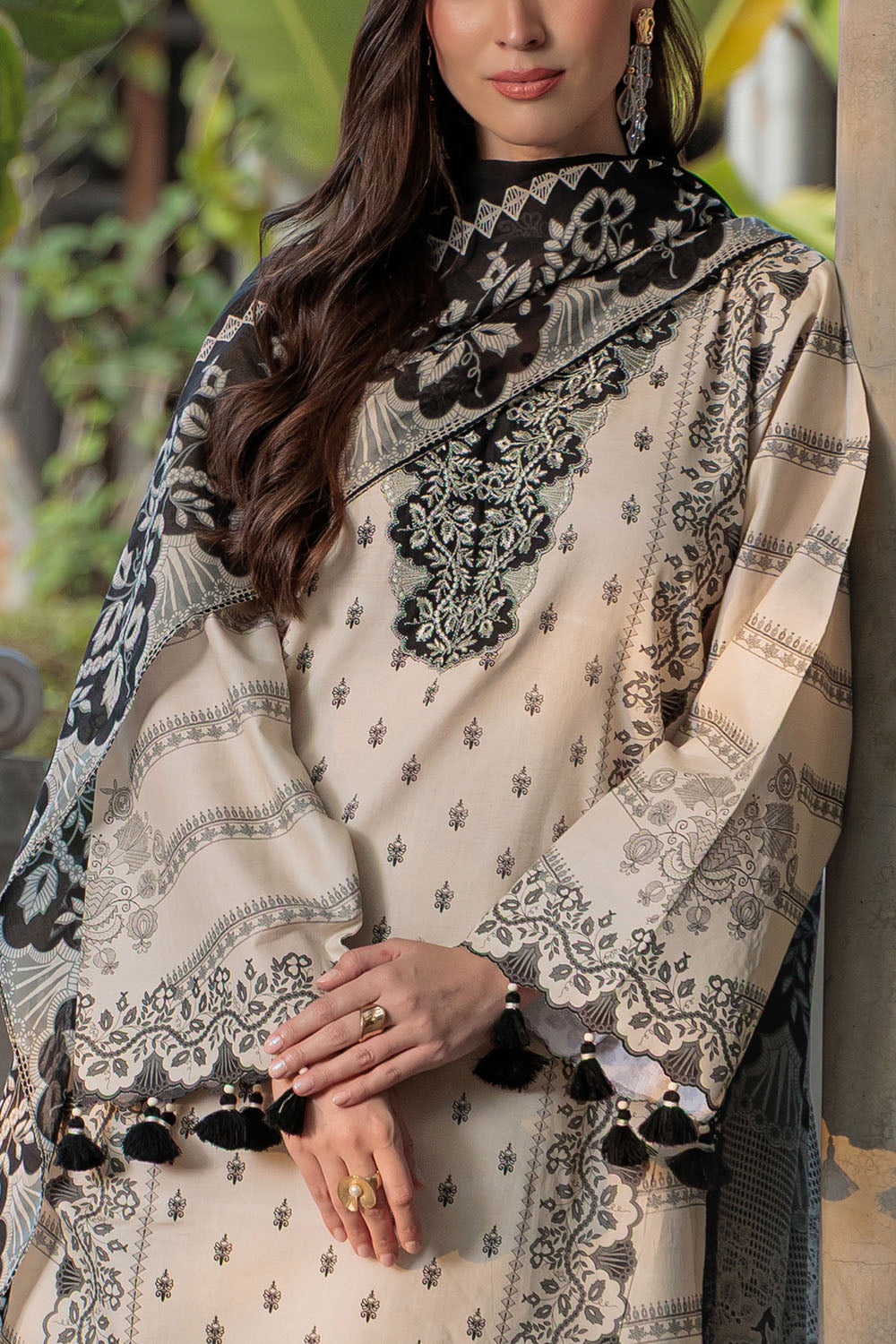 3 Piece Printed Lawn Suit with Embroidered Neckline