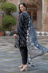 3 Piece Printed Lawn Suit with Embroidered Neckline B-62011