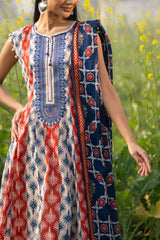 3 Piece Printed Lawn Suit with Gold Printed Dupatta and Embroidered Neckline CL-52011