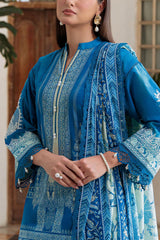 3 Piece Printed Lawn Suit with Embroidered Sleeves CL-52074