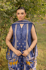 3 Piece Embroidered Printed Lawn Suit with Dupatta CL-52333