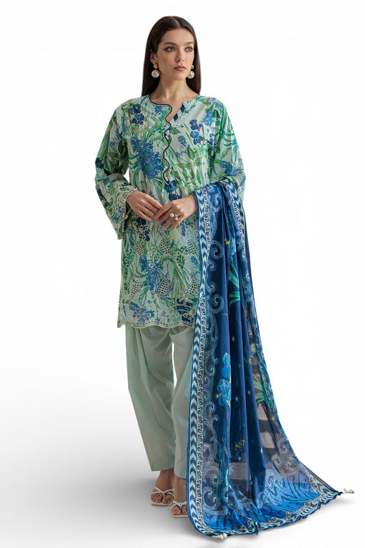 3 Piece Embroidered Printed Lawn Suit with Dupatta CL-52483