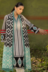 3 Piece Printed Lawn Suit with Embroidered Neckline and Border CL-52614