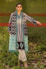3 Piece Printed Lawn Suit with Embroidered Neckline and Border CL-52614
