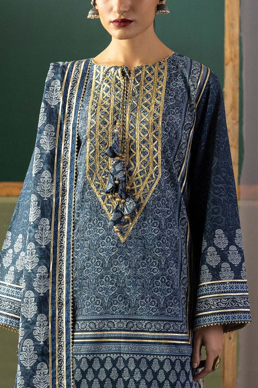 3 Piece Gota Embroidered Lawn Suit with Printed Lawn Dupatta CL-62039