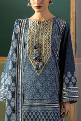 3 Piece Gota Embroidered Lawn Suit with Printed Lawn Dupatta CL-62039