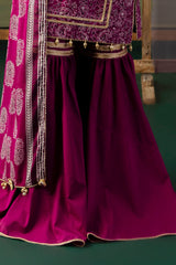 3 Piece Gota Embroidered Lawn Suit with Printed Lawn Dupatta CL-62041