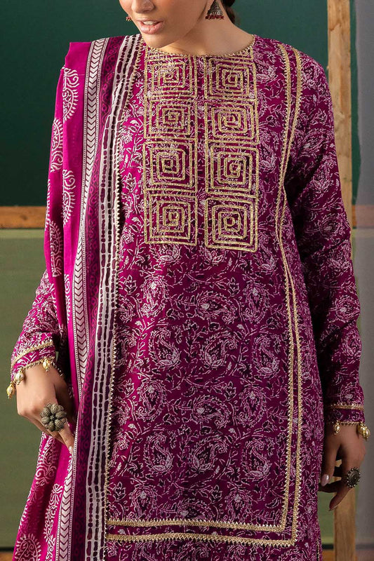 3 Piece Gota Embroidered Lawn Suit with Printed Lawn Dupatta CL-62041