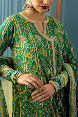 3 Piece Gota Embroidered Lawn Suit with Printed Lawn Dupatta CL-62042
